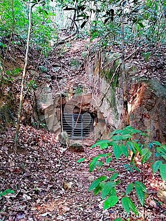 Cave at Bukit Timah Hill Stock Photo