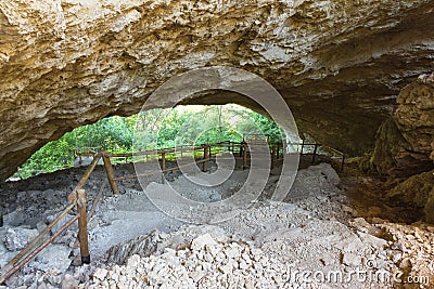 Cave in Bulgaria Stock Photo