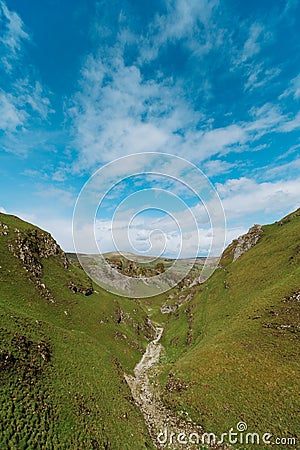 Cave Dale, Limestone Valley, Peak District National Park, Derbyshire, England, UK Stock Photo