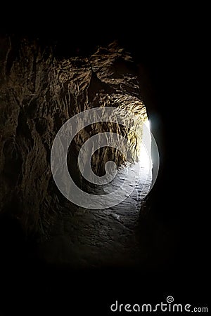 cave entry from the dark Stock Photo