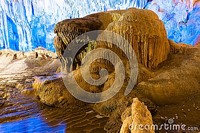 Cave in Ha Long Bay Stock Photo