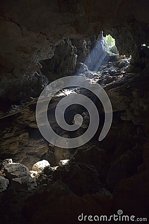 Cave in Ha Long Bay, Vietnam Stock Photo