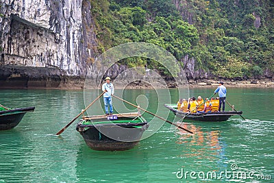 Cave in Halong bay, Vietnam Editorial Stock Photo