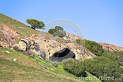 Cave in the hills of east San Francisco bay area, Contra Costa county, California Stock Photo