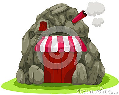 Cave house Vector Illustration