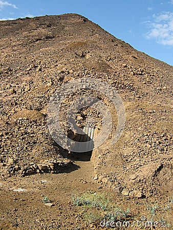 Cave mining Stock Photo