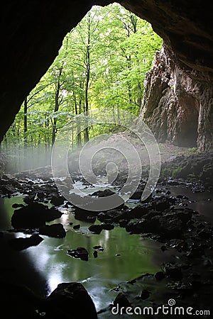 Cave portal Stock Photo