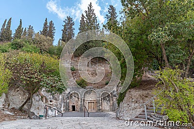 The Cave of Rabbi Yehuda Hanassi at Bet She`arim in Kiryat Tivon.. Stock Photo