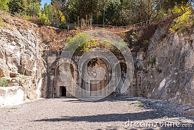 Cave of Rabbi Yehuda Hanassi at Bet She`arim National Park in Kiryat Tivon, Israel Stock Photo