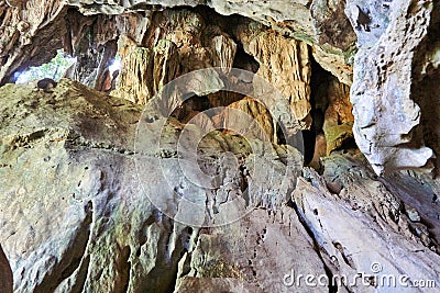 Cave with rocks at Vang Vieng , Loas Stock Photo