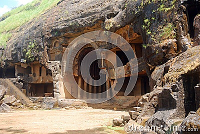 Cave temple, Bhaja, Maharashtra, India Stock Photo