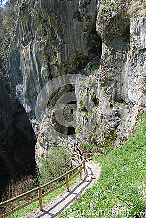 Cave Under Predjama Grad, Slovenia Stock Photo