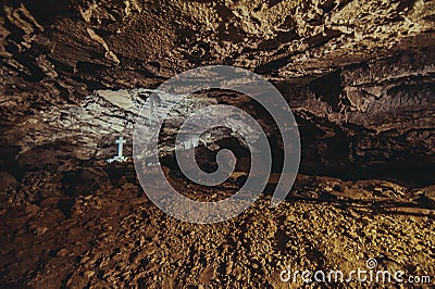 Cave underground Stock Photo