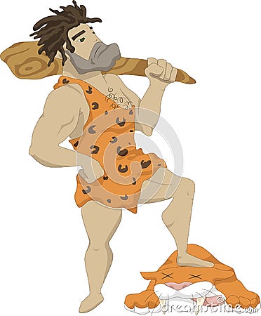 The Caveman Vector Illustration