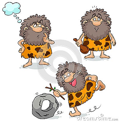 Cavemen Vector Illustration