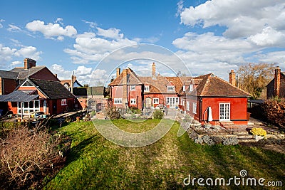 English traditional style Garden and patio shadow Editorial Stock Photo