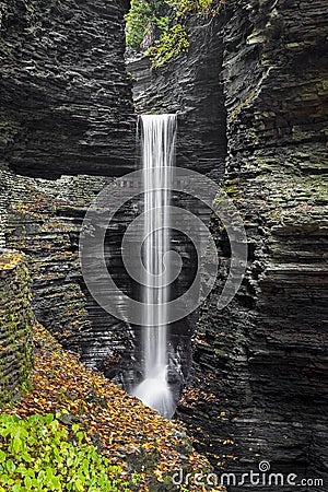 Cavern Cascade Waterfall Stock Photo