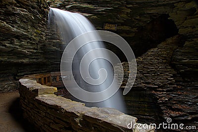 Cavern Waterfall in Watkins Glen State Park Stock Photo