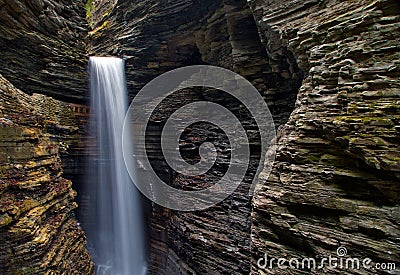 Cavern Waterfall in Watkins Glen State Park Stock Photo