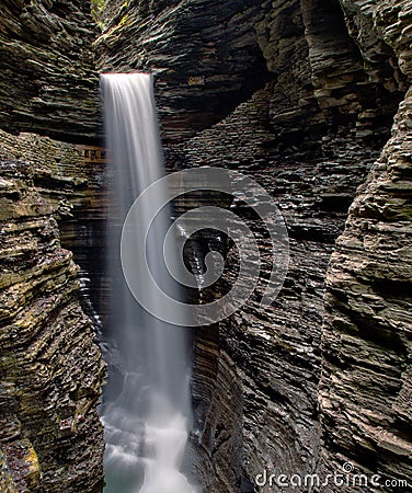 Cavern Waterfall in Watkins Glen State Park Stock Photo