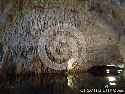 Caves of Diros Stock Photo