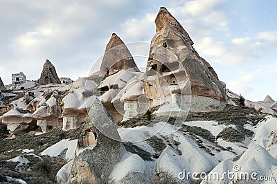 Caves at Gerome Turkey Stock Photo