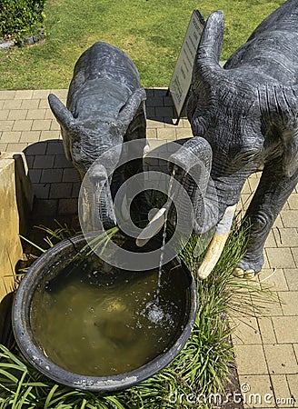 Caves House Hotel Elephant Sculptures Editorial Stock Photo