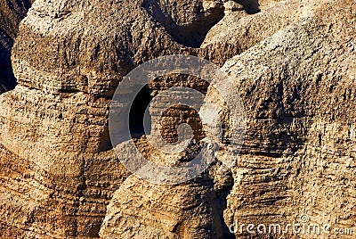 The caves of Qumran Stock Photo