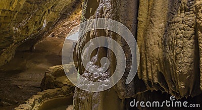 The caves of Sant Miquel del Fai Stock Photo