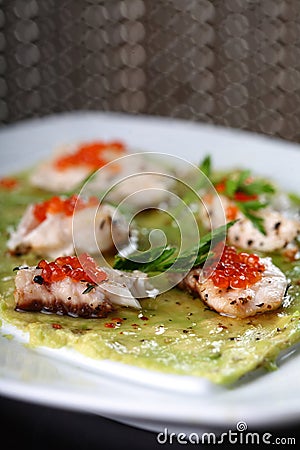 Caviar and fish Stock Photo