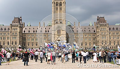 CAW Protest on Parliament Hill Editorial Stock Photo