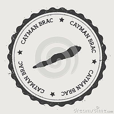 Cayman Brac sticker. Vector Illustration