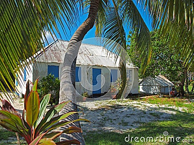 Cayman Islands House and Garden Stock Photo