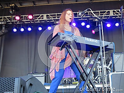 Savoir Adore in concert at Cayuga Sound Festival Editorial Stock Photo