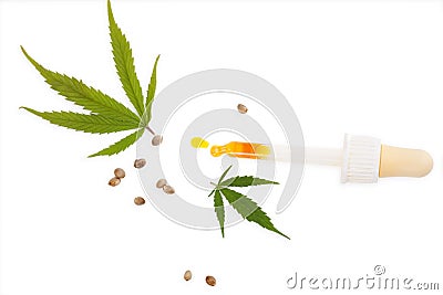 CBD marijuana oil. Stock Photo