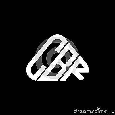 CBR letter logo creative design with vector graphic, CBR simple and modern logo in round triangle shape Vector Illustration