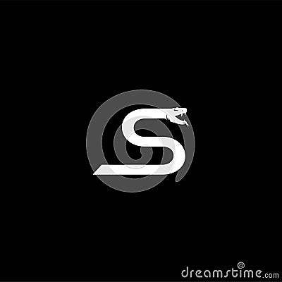 Initial Letter S Snake Cobra Viper Mamba Python Anaconda Logo Design Vector Vector Illustration