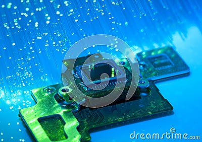 CCD sensor on a card of digital camera Stock Photo