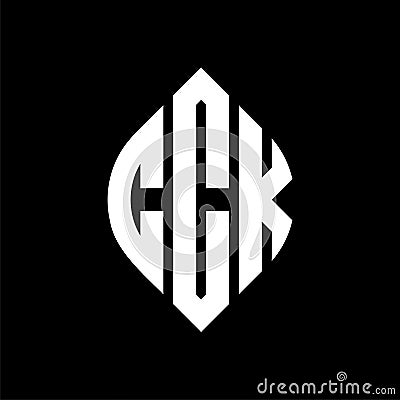 CCK circle letter logo design with circle and ellipse shape. CCK ellipse letters with typographic style. The three initials form a Vector Illustration