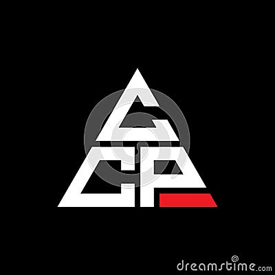 CCP triangle letter logo design with triangle shape. CCP triangle logo design monogram. CCP triangle vector logo template with red Vector Illustration