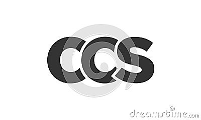 CCS logo design template with strong and modern bold text. Initial based vector logotype featuring simple and minimal typography. Vector Illustration