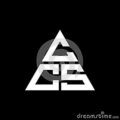 CCS triangle letter logo design with triangle shape. CCS triangle logo design monogram. CCS triangle vector logo template with red Vector Illustration