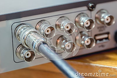 CCTV cable RG6 RGB TV coaxial Stock Photo