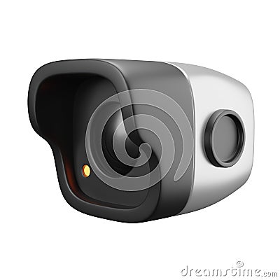 CCTV camera icon, security surveillance system or closed-circuit television Cartoon Illustration