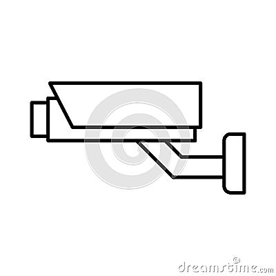 Cctv camera isolated icon Vector Illustration