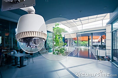 CCTV Camera Operating Stock Photo