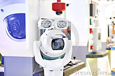 CCTV cameras with human recognition system Stock Photo