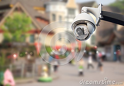 Cctv in city Stock Photo