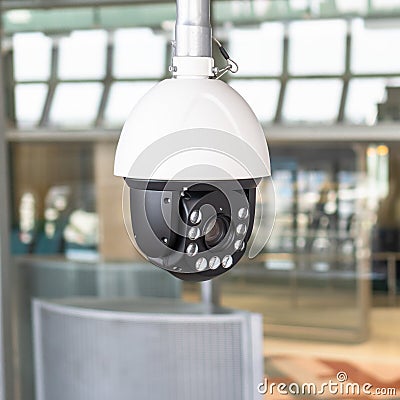 CCTV IP camera security system with surveillance monitoring, digital video recording technology for safety installing in home Stock Photo