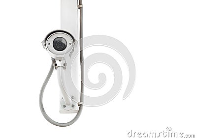 Cctv isolated on white background with clipping path Stock Photo